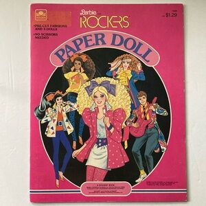 1986 Barbie and the Rockers Paper Doll Book Uncut